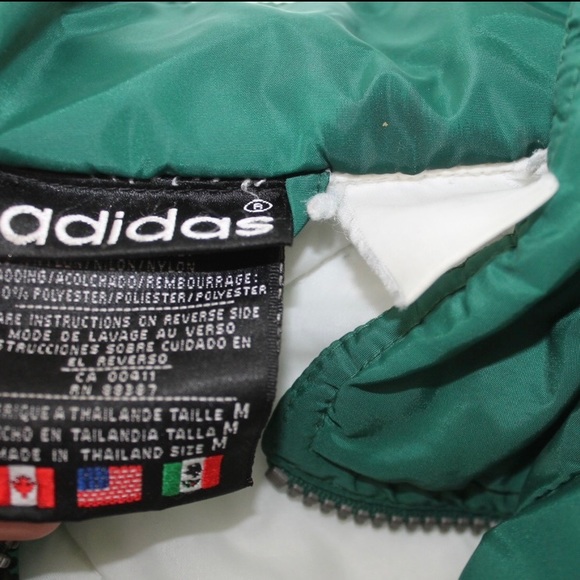 Adidas vintage green puffer jacket - Picture 3 of 4